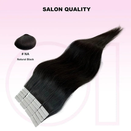 Straight Tape In Hair Extensions Natural Black 26 Inch Adhesive Invisible Brazilian Remy 100% Human Hair Tape ins 50G/20Pcs/Pack
