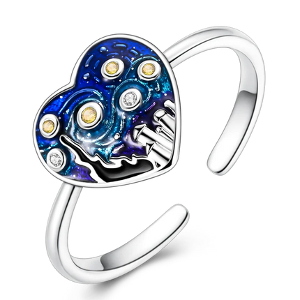 Opening Ring 925 Original Silver Adjustable Three-color Butterfly Fire Dragon Ring Fashion Jewelry Birthday Gift For Women
