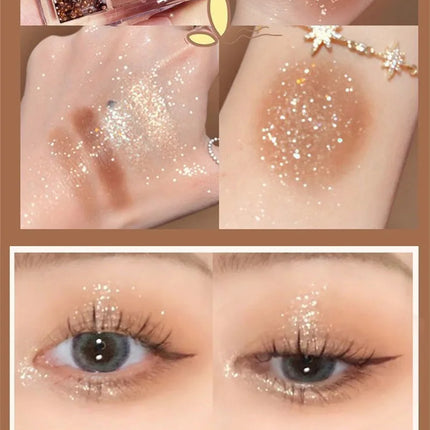 9 Colors Chocolate Eye Shadow Palette Pearly Matte Earth Color Eyeshadow Pallete Shiny Sequins Eye Pigments Lasting Makeup