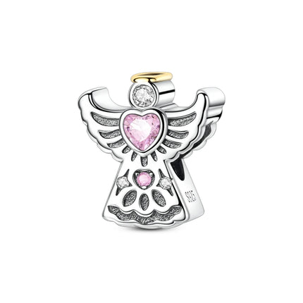 925 Sterling Silver Virgin Goddess Blessing Dangle Prayer Angel Pendant Charms Fit Original Necklace Bracelet DIY For Women Gift