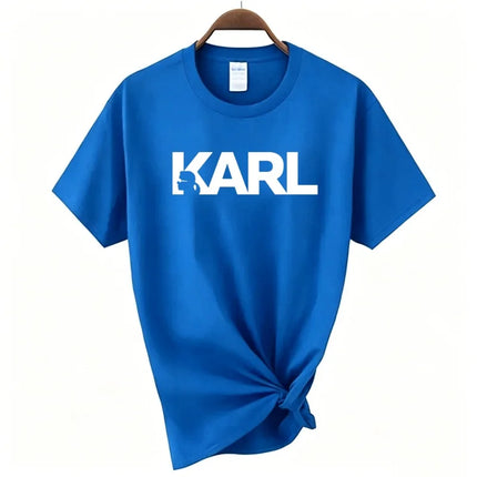 Fashion Casual Brand Karls T Shirt Men Women Cotton Short Sleeve O-neck Tshirt Men's Women's Summer Top Tee Shirt