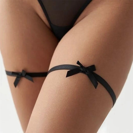 Women Bow Leg Ring Fashion Lace Garter Belt Bowknot Leg Loop Wedding Garters Bridal Cosplay Fashion Stocking Thigh Ring