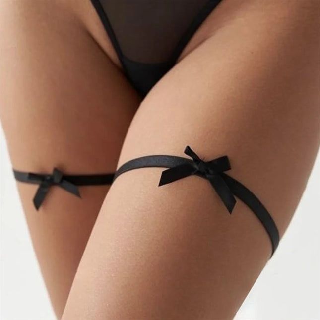 Women Bow Leg Ring Fashion Lace Garter Belt Bowknot Leg Loop Wedding Garters Bridal Cosplay Fashion Stocking Thigh Ring