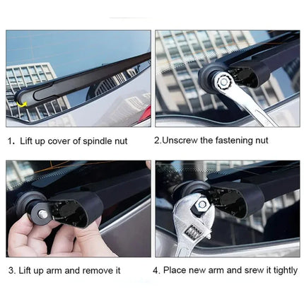 13" Rear Windshield Wiper Arm Blade Set For POLO 9N 2001 2002 2003 2005-2009 Car Accessories