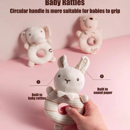 1PCS 0-6 months Baby Hand Shaker Newborn Comfort Toy Baby 0-1 Year Old Toy Baby Stick and Round Rattle