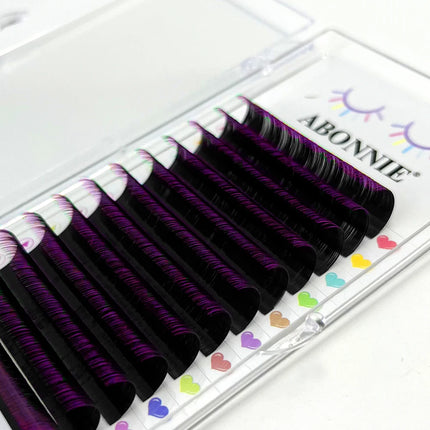 ABONNIE Wine Red Color Eyelash Extension Premium Cashmere Burgundy Lashes Individual Mink False Eyelashes