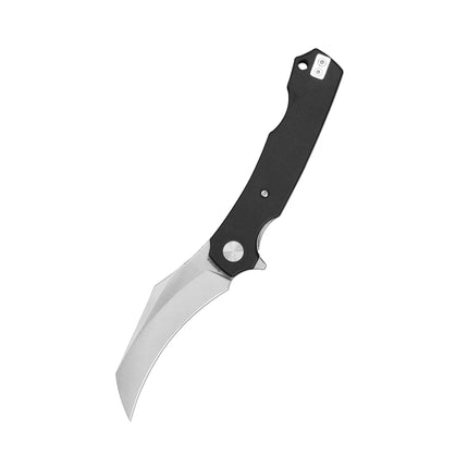 Shooziz-HAN308,Pikal Pocket EDC Knife for Men , Hawkbill Folding Knife & Ultem/G10 Handle，3.15"14C28N Steel Flipper Blade