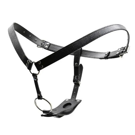 Amour NookBDSM Bondage,Sex Toys For Men Strap-on Butt Plug And Dildo Harness. Strapon Leather Chastity Panties