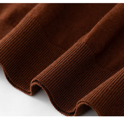 2026 Spring/Summer New Men's Short Sleeved 100% Wool T-Shirt Sweater O-neck Solid Color Loose Knit Pullover Business Casual Tops