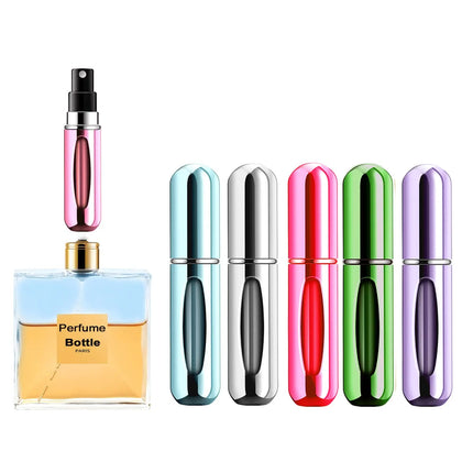 5ml Mini Portable Bottom-Filling Pump Perfume Bottle Sample Perfume Refillable Spray Bottle Empty Cosmetic Containers Set