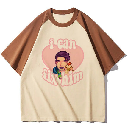 Stardew Valley t-shirt girl Breathable Grunge aesthetic women Y2k Colorful t-shirt Pastel hip hop Y2k anime women aesthetic