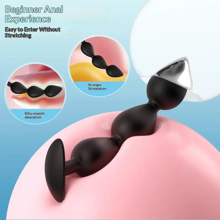 Adult 18 Sex Toy For UniseX Wearable Anal Plugs With Steel Balls Inside Anal Bead Butt Plug Fake Dildo Analplug Buttplug Butplug