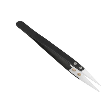 Stainless Steel Ceramic Tip Tweezers Antimagnetic High Temperature Resistant Non-Conductive Precision Tool for Professionals
