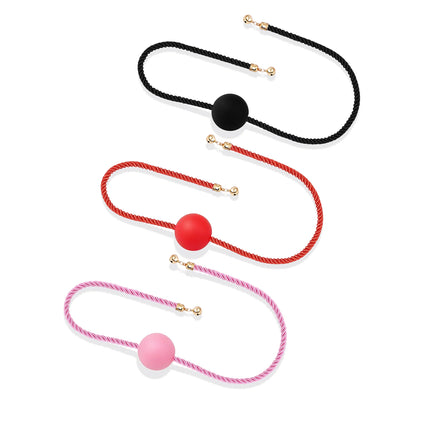 3 Colors Soft Rope Silicone Gag Ball Sex Toys Open Mouth Gag BDSM Bondage Mouth Ball Woman Couples Adult Game Erotic Accessories