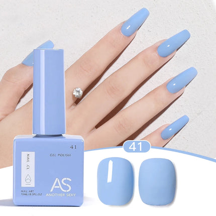 AS 1pc 15ml Bright Yellow Gel Nail Polish Starter Pure Soak Off No Wipe Nail Gel Polish Varnish Suitable For All Seasons