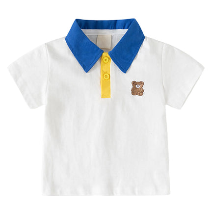 Toddler Boys Summer POLO Shirt Children's Clothes Kids Turn-Down Collar Tee Boy Short Sleeve Polos Tops 3 4 6 7 10 Years