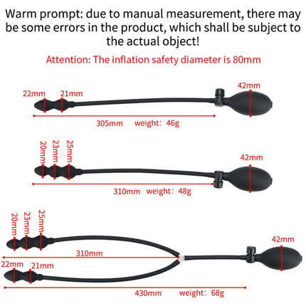 2 IN 1 Inflatable Anal Plug Expandable Dildo Pump Butt Plug Anal Dilator Bdsm Sex Toy Gay Prostate Massage For Anus Enlargement