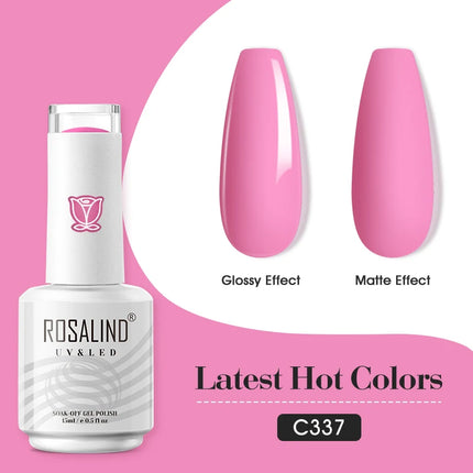 ROSALIND 15ml Nail Gel Polish Macaron Hybrid Varnish Semi Permanent Nail Art Design Soak Off Top Base Coat Esmalte UV Gel Nail