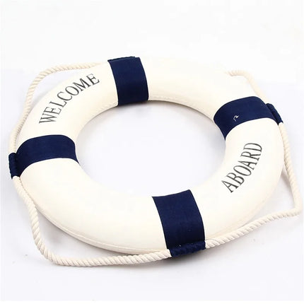 Fishing Net Nautical Style Decorative Red Blue Life Home Marine Beach Wall Decoration Life Buoy Crafts Living Room Decoration