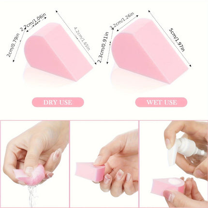 8Pcs Petal Makeup Sponges - Random Color for Foundation/Concealer | Soft Reusable Hypoallergenic Cosmetic Tools