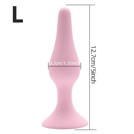 4 Sizes Silicone Dildo Sucker Anal Butt Plug Unisex Wearable Stopper Adults Sex Toys for Men Women Prostate Trainer Massager