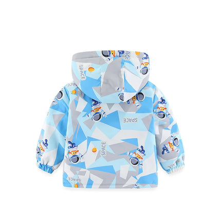 1pcs Spring  Autumn Winter Boys Girls Coats Children Outdoor jackets Kid Warm Thicken Outwear Clothe Hooded Jacket Cotton-padded