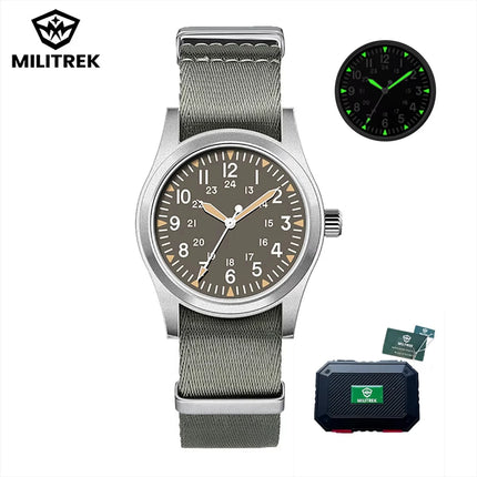 2026 MILITREK 9001 Military Retro Style Men'S Quartz Watch 10 Bar Waterproof Sapphire 360l Stainless Steel Luminous Reloj Hombre