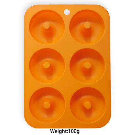 Heat Resistant Silicone Donut Mold for 6 Doughnuts Food Grade Silicone Bagels Pan for Baking Non Stick Mini Cupcake Mould