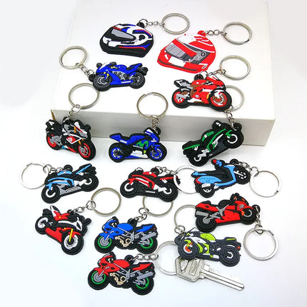1PCS Cool Motorcycle Keychain Hot Sale Motorbike Keyring for Men Boys Car Key Accessories Glove Helmet Friends Key Holder Gifts