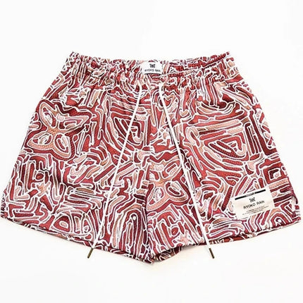 RYOKO RAIN New summer men's shorts men and women's fashion beach seaside casual shorts mesh sports quick-drying quarter pants
