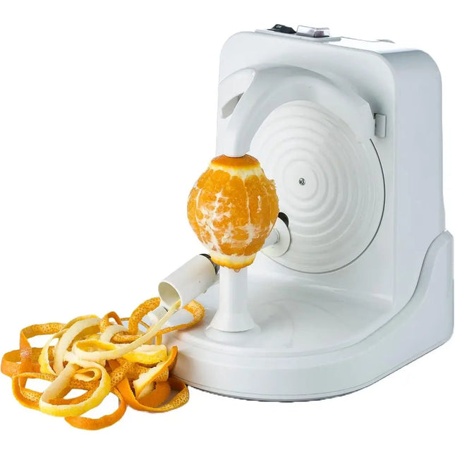 Electric Fruit and Vegetable Peeler | Automatic Peeling | Stainless Steel | Easy to Use | White | 9.5x7x10.5 inches | Kitchen Ga