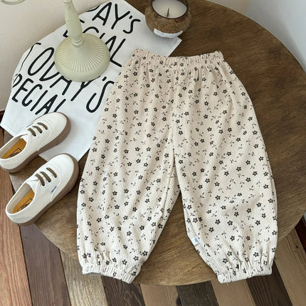 Autumn and Winter Corduroy Sports Pants, Korean Style Harem, Trendy Cartoon Jacquard, Class A, No Fluorescent Agents