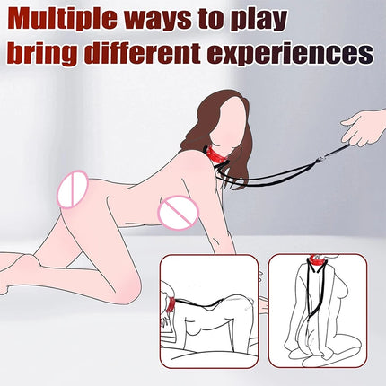 ﻿﻿﻿SM Couple Anal Hook Sex Bondage Restraint Set BDSM Leather Chain Stainless Steel Adult Sex Toys For Men Adjustable Harness