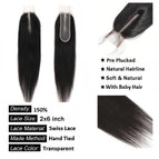 2x6 Lace Closure / China Mainland / 24inches
