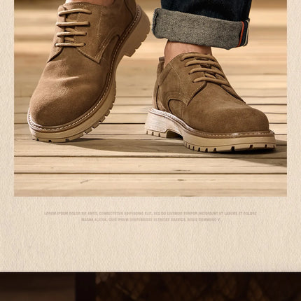 Golden Camel Men's Shoes 2026 New Business Casual Soft-Soled Leather Shoes High-Quality Non-slip Velvet Warm Work Shoe