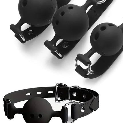 Silicone Mouth Gag Breathable Ball Gag Adjustable Belt Mouth Sex Toys For Adult SM Games Sexy shop Adult Erotic Accessories 18+