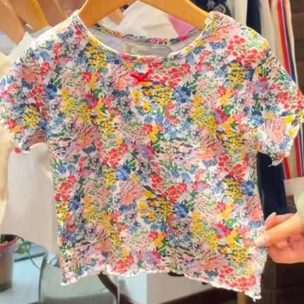 kids tee 26ss summer short sleeve tns baby boy t-shirts printed girls dress cotton clothing