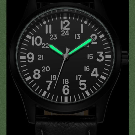 TPW Air Force Field Watch Fabric Strap 24 Hours Display Quartz Movement 42mm Dial