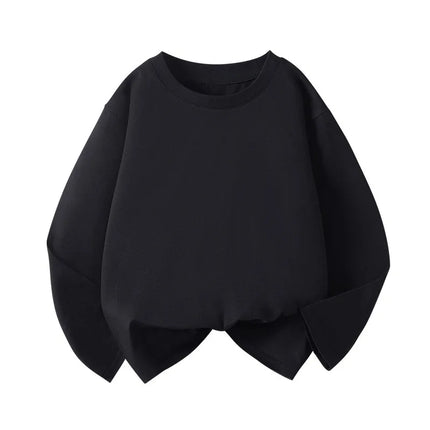 1pcs Spring Autumn Children's Pure Cotton Long Sleeve T-shirts Solid Color Boys Girls Tops Kids Baby Leisure Tee Student Clothes