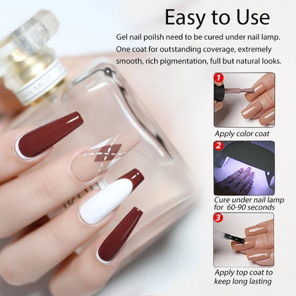 Parkson 12ML Nail Gel Polish HEMA TPO FREE Full Coverage 279 Color Gel Pigment Professional Nail Art Long Lasting Gel Varnish