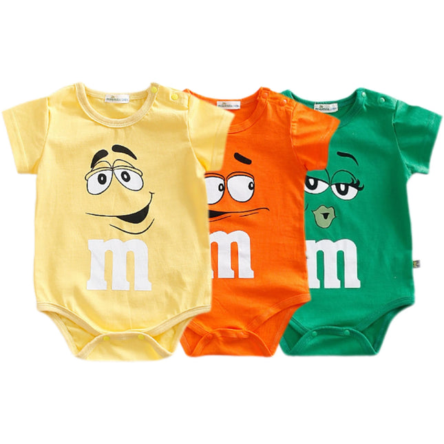3pcs/Set Baby Clothing Short Sleeve Bodysuit Infant Boys Girls Cute Triangle Pants Onesie 0-2 Years Soft Thin Crawling Suit