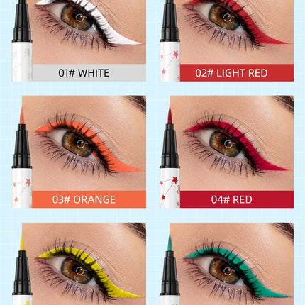 1Pc Quickily Drying Colorful Eyeliners Pencil Eyes Cosmetics Matte Liquid Eyeliners Waterproof Lasting White Sweatproof  Make Up