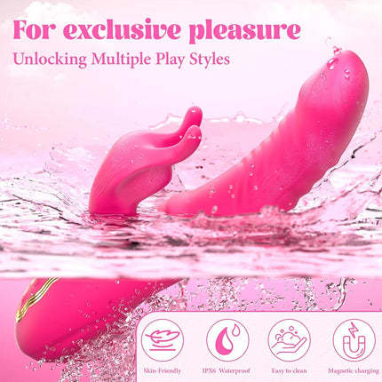 Thrusting Wiggle Rabbit Vibrator for Women Vagina G-Spot Vibrator Clitoris Stimulator Female Masturbation Sex Toy for Women