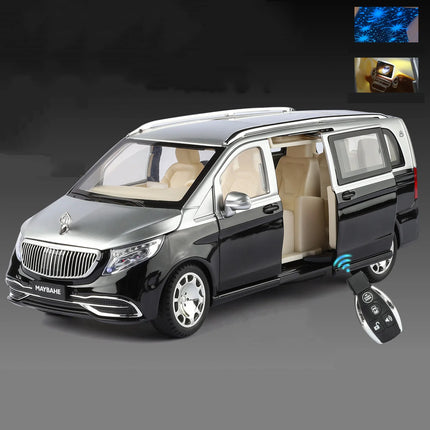 1:24 Maybachs VITO VS680 MPV Key Control Alloy Luxy Car Model Diecasts Metal Vehicles Car Model Simulation Sound Light Kids Gift