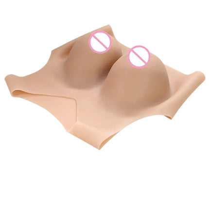 Realistic Shemale Fake Boobs False Breast Forms Crossdresser Silicone Adhesive Tits For Drag Flat Chest Women Men Adult Sex Toys