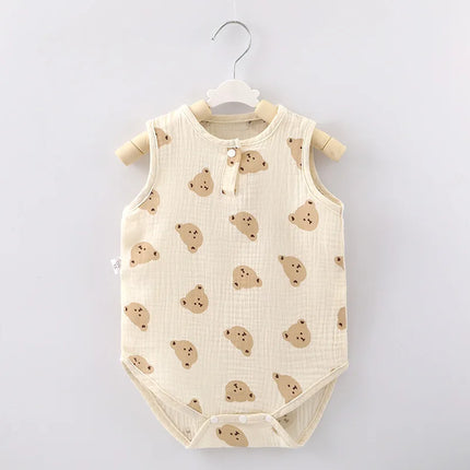 2026 New In Summer Infant Newborn Baby Girls Boys Sleeveless Cloth Cotton Outfits Kids Casual Jumpsuits Toddler Bodysuits