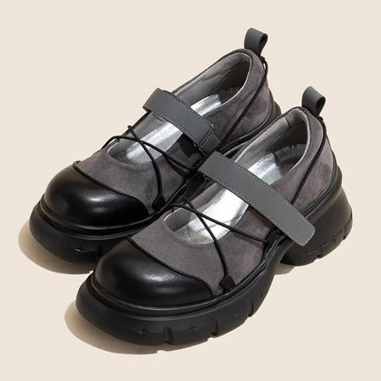 Retro Woman Shoes Casual Female Sneakers Clogs Platform Flats Modis All-Match Creepers Summer Cross Dress 2025 New Mary Janes Ru