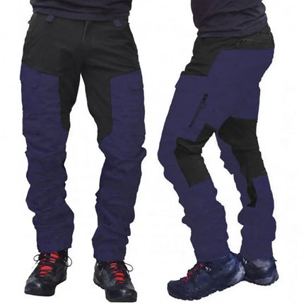 Waterproof Cargo Pants Men Summer Long Work Trousers Male Outdoor Color Block Multi Pockets Sports Camping Fishing Pant