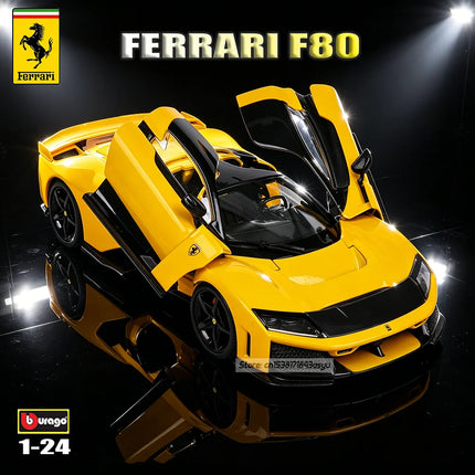 Bburago 1:24 Ferrari F80 Alloy car model Die-casting Metal Children Toy Boyfriend Gift Simulated Classic Collection