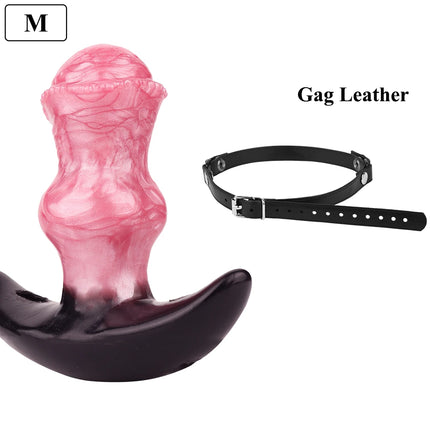 SMMQ Erotic Silicone Mouth Gag Wireless Vibration Mouth Restraint For Men Women Flirting BDSM Adult Game Vibrator Sex Toy